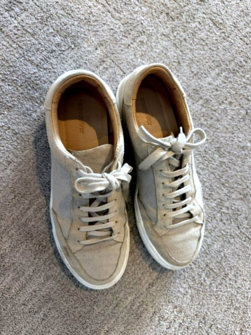 Suitsupply Beige Suede Low-Top Sneakers Men's EU 39 / US 7